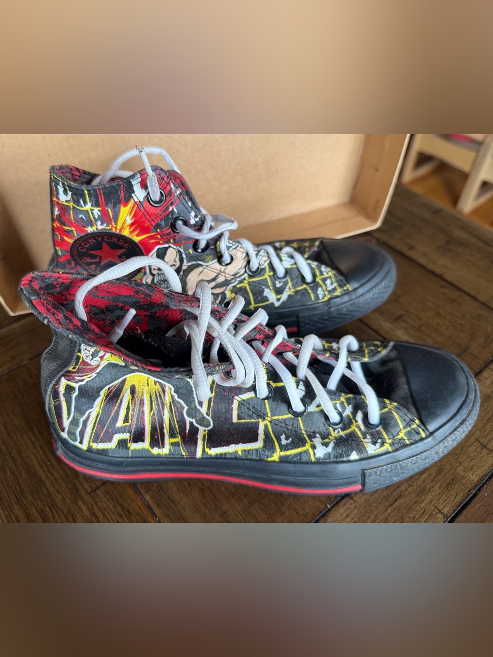 Rare Converse Chuck Taylor High Top Bane DC Comics Batman M5 W7